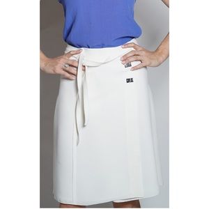 Zara basic cream/white high waist skirt